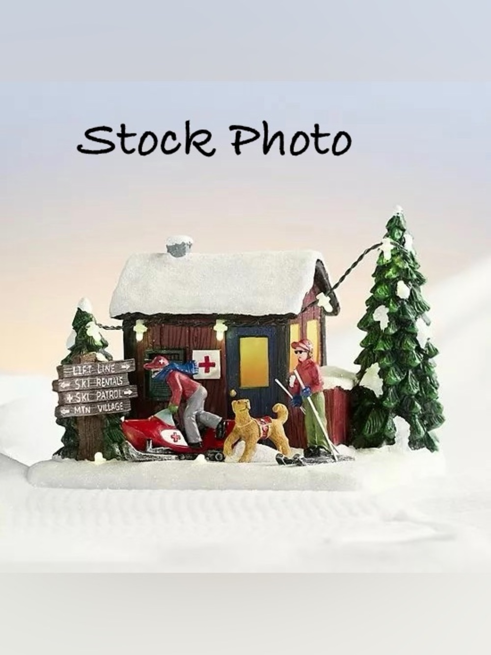 St Nicholas Square Ski Patrol Christmas Village Lighted 2021 - Picture 11 of 12